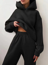 Load image into Gallery viewer, Winter Two Piece Sets Women Tracksuit Oversized Suit 2022 Autumn Trouser Suits Female Sweatshirt Solid Sports Hoodie Sportswear
