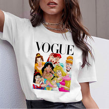 Load image into Gallery viewer, Women 2019 Summer Graphic Tee Shirt Femme Funny Princess Vogue Harajuku T Shirt Korean Tops Kawaii Streetwear Camiseta Mujer