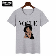 Load image into Gallery viewer, Women 2019 Summer Graphic Tee Shirt Femme Funny Princess Vogue Harajuku T Shirt Korean Tops Kawaii Streetwear Camiseta Mujer