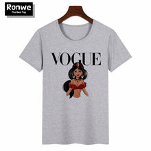 Load image into Gallery viewer, Women 2019 Summer Graphic Tee Shirt Femme Funny Princess Vogue Harajuku T Shirt Korean Tops Kawaii Streetwear Camiseta Mujer