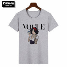 Load image into Gallery viewer, Women 2019 Summer Graphic Tee Shirt Femme Funny Princess Vogue Harajuku T Shirt Korean Tops Kawaii Streetwear Camiseta Mujer