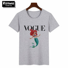Load image into Gallery viewer, Women 2019 Summer Graphic Tee Shirt Femme Funny Princess Vogue Harajuku T Shirt Korean Tops Kawaii Streetwear Camiseta Mujer