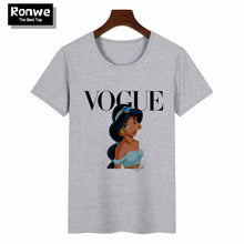 Load image into Gallery viewer, Women 2019 Summer Graphic Tee Shirt Femme Funny Princess Vogue Harajuku T Shirt Korean Tops Kawaii Streetwear Camiseta Mujer