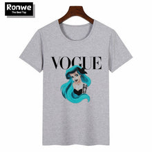 Load image into Gallery viewer, Women 2019 Summer Graphic Tee Shirt Femme Funny Princess Vogue Harajuku T Shirt Korean Tops Kawaii Streetwear Camiseta Mujer