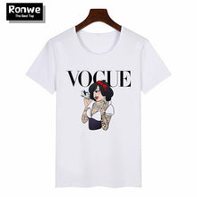 Load image into Gallery viewer, Women 2019 Summer Graphic Tee Shirt Femme Funny Princess Vogue Harajuku T Shirt Korean Tops Kawaii Streetwear Camiseta Mujer