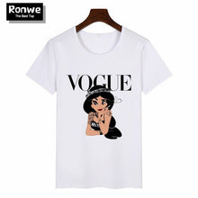 Load image into Gallery viewer, Women 2019 Summer Graphic Tee Shirt Femme Funny Princess Vogue Harajuku T Shirt Korean Tops Kawaii Streetwear Camiseta Mujer