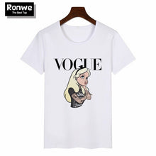 Load image into Gallery viewer, Women 2019 Summer Graphic Tee Shirt Femme Funny Princess Vogue Harajuku T Shirt Korean Tops Kawaii Streetwear Camiseta Mujer