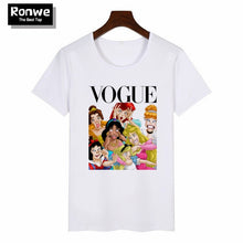 Load image into Gallery viewer, Women 2019 Summer Graphic Tee Shirt Femme Funny Princess Vogue Harajuku T Shirt Korean Tops Kawaii Streetwear Camiseta Mujer