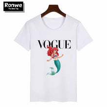 Load image into Gallery viewer, Women 2019 Summer Graphic Tee Shirt Femme Funny Princess Vogue Harajuku T Shirt Korean Tops Kawaii Streetwear Camiseta Mujer