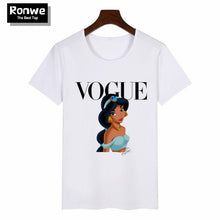 Load image into Gallery viewer, Women 2019 Summer Graphic Tee Shirt Femme Funny Princess Vogue Harajuku T Shirt Korean Tops Kawaii Streetwear Camiseta Mujer