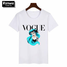 Load image into Gallery viewer, Women 2019 Summer Graphic Tee Shirt Femme Funny Princess Vogue Harajuku T Shirt Korean Tops Kawaii Streetwear Camiseta Mujer