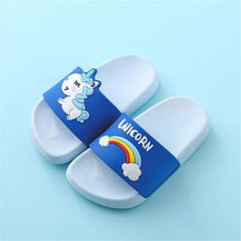 Load image into Gallery viewer, Unicorn Slippers for Boy Girl Rainbow Shoes 2019 Summer Toddler Animal Kids Indoor Baby Slippers PVC Cartoon Kids Slippers