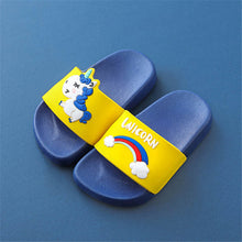 Load image into Gallery viewer, Unicorn Slippers for Boy Girl Rainbow Shoes 2019 Summer Toddler Animal Kids Indoor Baby Slippers PVC Cartoon Kids Slippers