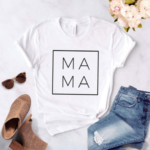 Mama Square Women tshirt Cotton Casual Funny t shirt Gift For Lady Yong Girl Top Tee 6 Color Drop Ship S-807