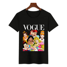 Load image into Gallery viewer, Women 2019 Summer Graphic Tee Shirt Femme Funny Princess Vogue Harajuku T Shirt Korean Tops Kawaii Streetwear Camiseta Mujer
