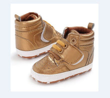 Load image into Gallery viewer, CANIS Toddler Shoes Baby Boy Girl PU Ankle Boots Crib Shoes Anti-slip Soft Casual Tied Fashion Lovely Sneaker
