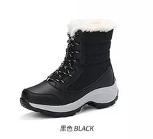 Load image into Gallery viewer, NAUSK New Women Boots High Quality Leather Suede Winter Boots Shoes Woman Keep Warm Waterproof Snow Boots Botas mujer