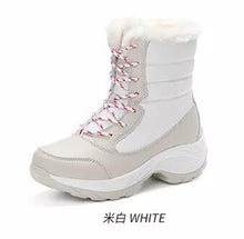 Load image into Gallery viewer, NAUSK New Women Boots High Quality Leather Suede Winter Boots Shoes Woman Keep Warm Waterproof Snow Boots Botas mujer