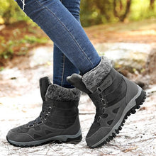 Load image into Gallery viewer, NAUSK New Women Boots High Quality Leather Suede Winter Boots Shoes Woman Keep Warm Waterproof Snow Boots Botas mujer