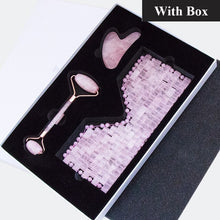 Load image into Gallery viewer, Rose Quartz Jade Rollers Face Roller Natural Crystal Skin Care Beauty Women Massager Tool Jade Facial Massager Lift Skin Tool