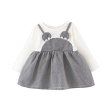 Load image into Gallery viewer, Baby Kids Girl Dresses Spring Chidlren Clothes Toddler Girls Dress Baby Cartoon Long Sleeve Fake Two-piece Princess Dress