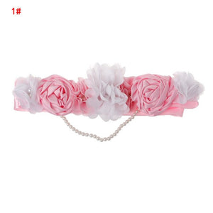 Maternity Sash for Photo Shooting Floral Maternity Photography Props Waistband 72XC