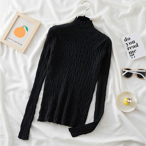 AOSSVIAO 2023 Cashmere Turtleneck Women Sweaters Autumn Winter Warm Pullover Slim Tops Knitted Sweater Jumper Soft Pull Female