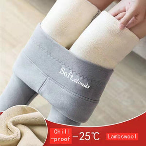 2022 Winter Thicken Lambwool Leggings Women Warm Fleece Lined Thermal Ankle-Length Pants Sexy Hight Waist Skinny Fitness Leggins