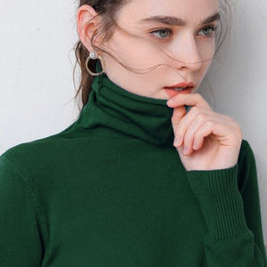 Autumn Winter Sweater Turtleneck Slim Fit Basic Pullovers 2022 Fashion Korean Knit Tops Bottoming Womens Sweater Stretch Jumpers