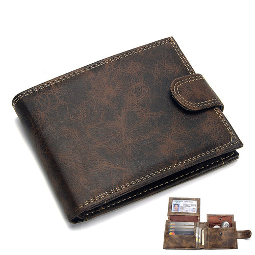 Luxury Designer Mens Wallet Leather PU Bifold Short Wallets Men Hasp Vintage Male Purse Coin Pouch Multi-functional Cards Wallet