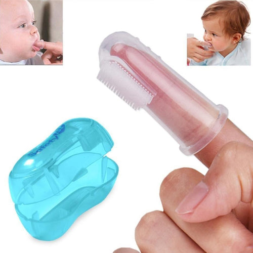 Silicon Toothbrush+Box Baby Finger Toothbrush  Children Teeth Clean Soft Silicone Infant Tooth Brush Rubber Cleaning Baby Brush