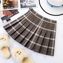 Load image into Gallery viewer, Plus Size Harajuku Short Skirt New Korean Plaid Skirt Women Zipper High Waist School Girl Pleated Plaid Skirt Sexy Mini Skirt