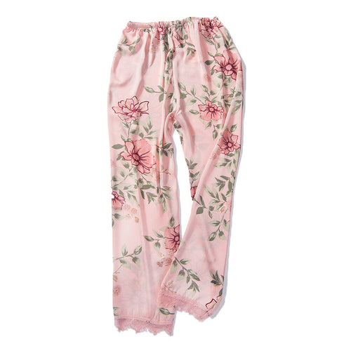 2019 Women Lady Silk Satin Pajamas Pants Pyjama Sleepwear Loungewear Homewear Sleep Bottoms