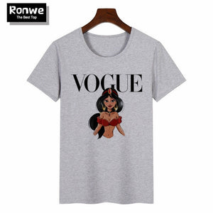 Women 2019 Summer Graphic Tee Shirt Femme Funny Princess Vogue Harajuku T Shirt Korean Tops Kawaii Streetwear Camiseta Mujer