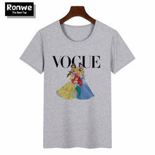 Load image into Gallery viewer, Women 2019 Summer Graphic Tee Shirt Femme Funny Princess Vogue Harajuku T Shirt Korean Tops Kawaii Streetwear Camiseta Mujer