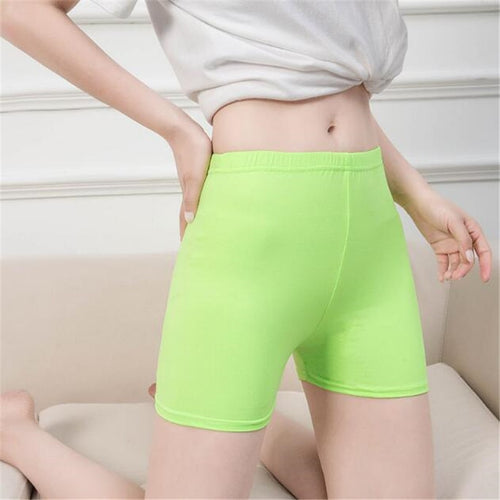 NDUCJSI Fashion Summer Casual Shorts Woman 2019 Stretch High Elastic Fitness Shorts Female White Green Sexy Short Candy Color