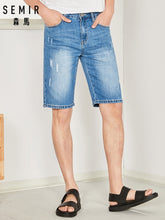 Load image into Gallery viewer, SEMIR Summer denim pants men new casual fifth pants students men pants retro handsome