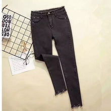 Load image into Gallery viewer, JUJULAND 2019 Jeans Female Denim Pants Black Color Womens Jeans Donna Stretch Bottoms Feminino Skinny Pants For Women Trousers