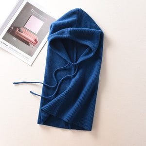 zocept 2019 Women Multifunction Scarf Hat Cashmere Wool Blend Knitted Even The Neck Hats Winter Soft Warm Solid Color Head Cap