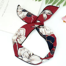 Load image into Gallery viewer, 2019 Korean version of rabbit ears knotted wire hair bands Ribbon Hats Metal Wire Scarf Women Headband Girls Hair accessories
