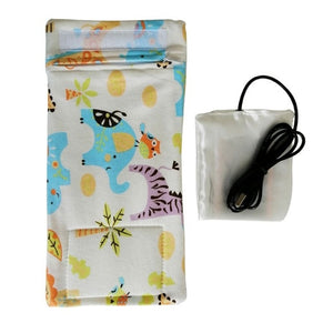 USB Milk Water Warmer Travel Stroller Insulated Bag Baby Nursing Bottle Heater