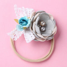 Load image into Gallery viewer, BalleenShiny Fashion Florals Headband Newborn Baby Elastic Princess Hairbands Child Kids Pearl Fresh Style Cute Headwear Gifts