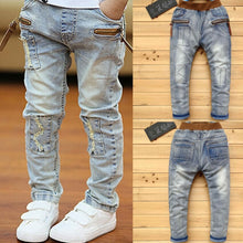 Load image into Gallery viewer, IENENS 5-13Y Kids Boys Clothes Skinny Jeans Classic Pants Children Denim Clothing Trend Long Bottoms Baby Boy Casual Trousers