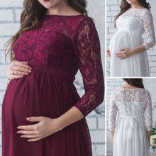 Load image into Gallery viewer, Goocheer Pregnant Mother Dress Maternity Photography Props Women Pregnancy Clothes Lace Dress For Pregnant Photo Shoot Clothing