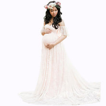 Load image into Gallery viewer, Long Maternity Photography Props Pregnancy Dress Photography Maternity Dresses For Photo Shoot Pregnant Dress Lace Maxi Gown 79