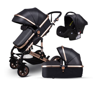 3 in 1 baby strollers and sleeping basket newborn 2 in 1 baby stroller Europe baby pram one parcel with car seat