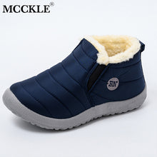 Load image into Gallery viewer, MCCKLE Snow Boots Women Shoes Warm Plush Fur Ankle Boots Winter Female Slip On Flat Casual Shoes Waterproof Ultralight Footwear
