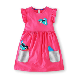 Jumping Meters Kids Dresses for Girls Clothes 2019 Summer Party Princess Dress Toddler Girl Dress Vestidos Children Clothing