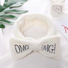 Load image into Gallery viewer, 2019 New OMG Letter Coral Fleece Wash Face Bow Headbands For Women Girls Headbands Headwear Hair Bands Turban Hair Accessories