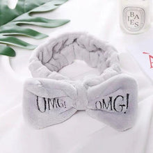 Load image into Gallery viewer, 2019 New OMG Letter Coral Fleece Wash Face Bow Headbands For Women Girls Headbands Headwear Hair Bands Turban Hair Accessories